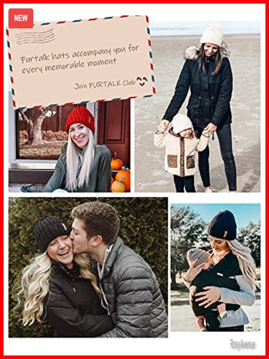 Fleece Lined Cable Knit Beanie Winter Hat for Women main image 4